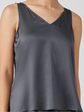 Silk V Neck Tank Top